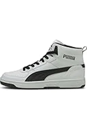 PUMA Unisex Rebound JOY Sneakers, White- Black, 41 EU