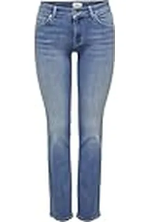 ONLY ONLALICIA Jeans voor dames, straight-fit, middelhoge taille, recht gesneden jeans, , 31W / 34L