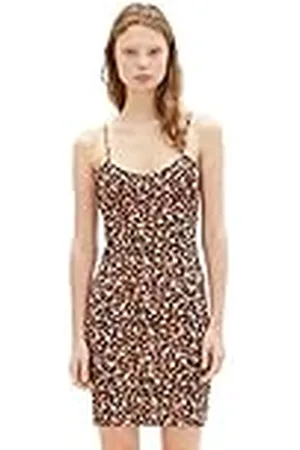 TOM TAILOR Dames 1036808 jurk, 31952 zwarte bloemenprint, XL, , XL