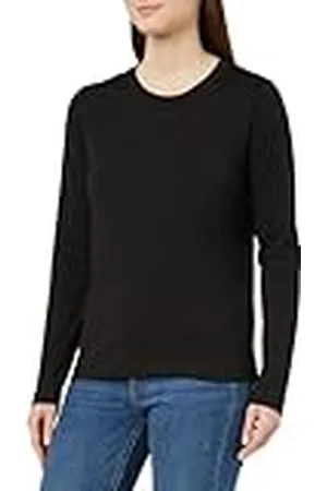 Kaffe Dames T-shirt met lange mouwen, jersey T-shirt, ronde hals, regular fit, heuplengte, , XXL