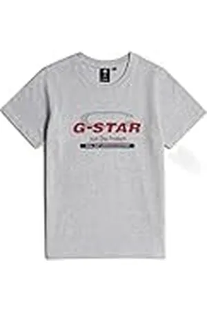 G-Star 8719965012981 T-shirt SS T-shirt, meerkleurig (Lt Grey htr D25876-01-A302), 12 jaar voor kinderen, , 12 jaar