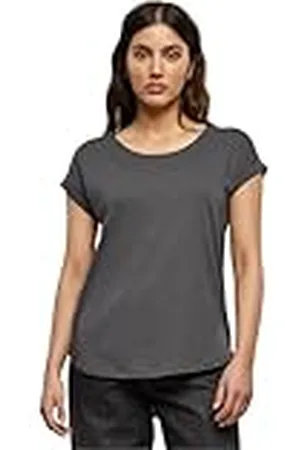 Build Your Brand Dames Long Slub Tee T-shirt met korte mouwen van katoen in vele kleuren verkrijgbaar, maten XS-5XL, , S
