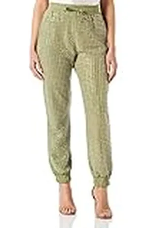 Pinko ACCAPARRARE 14 Jogging Jersey broek, HZ6_Fango/Gold, XS Dames