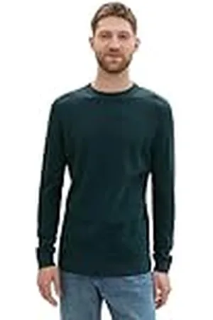 TOM TAILOR Basic gebreide trui voor heren van katoen, , XL
