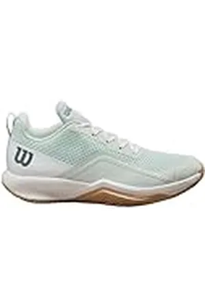 Wilson Rush Pro Lite tennisschoen voor dames, opaalblauw/wit/safari, maat 41 EU, , 41 EU