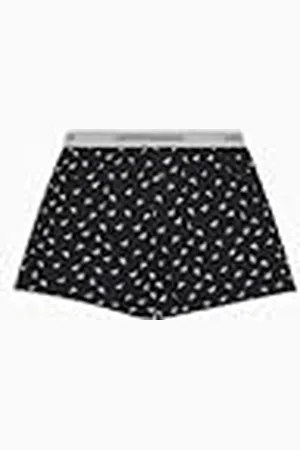 Emporio Armani Loungewear Garen Geverfd Geweven Pyjama Boxershorts voor heren, , XL