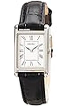 Seiko Dameshorloge kwarts roestvrij staal met lederen band, , Small, kwarts