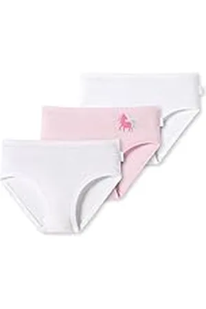 Schiesser Mädchen 3 PACK Slips Unterwäsche Feinripp - 100% Organic Bio Baumwolle - Größe 92 bis 140