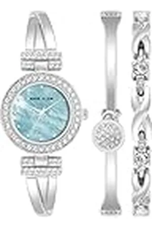 Anne Klein Premium dameshorloge en armbandenset met kristallen accenten