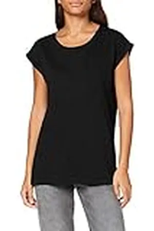 Build Your Brand Dames T-shirt van 100% biologisch katoen verkrijgbaar in 2 kleuren Ladies Organic Extended Shoulder Tee, maten XS - 5XL, , XXL