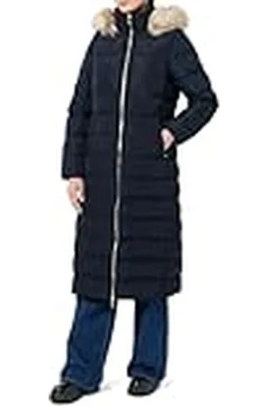 Tommy Hilfiger Dames HERITAGE DOWN TYRA MAXI MET FUR WW0WW43601 Puffer Coat, Desert Sky, L, , L