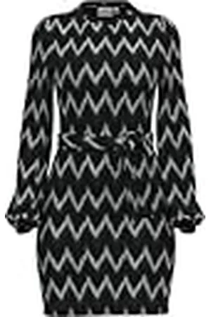 VILA Visascha L/S Tie Belt Short Dress/Ka, , M