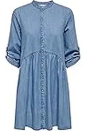 ONLY Dames ONLCHICAGO 3/4 SL DNM Jurk BJBOX Jurk, Light Blue Denim, S