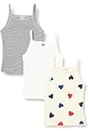 Petit Bateau Shirts met bandjes voor meisjes, , 5 Jaren
