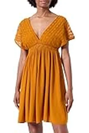 VILA VIAMLINE V-hals S/L korte jurk, , 38