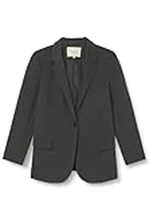 Kaffe Plus-Size Damesblazer met lange mouwen, enkele knoop aan de voorkant, , 42 (Grote Maten)