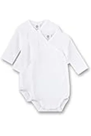 Sanetta Uniseks baby witte wikkelbody in dubbelverpakking, , 56 cm