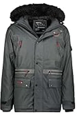 Geographical Norway Cayran Heren Lange Warme Parka Herfst Winter - Waterdichte jas Waterafstotend - Jas met capuchon van bont voor buiten - Winddichte jas - Heren ( XL), , XL