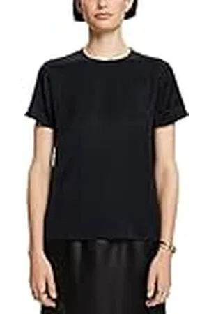 ESPRIT Satijnen blouse met korte mouwen, , XXL