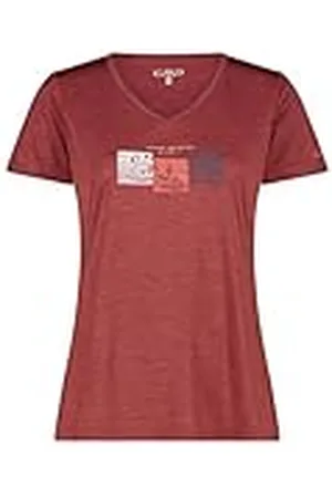 CMP Gemêleerd jersey T-shirt voor dames, granaat gemêleerd, 42, , 36 NL