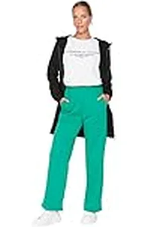 Trendyol Heren Basic Medium Band Sweatbroek Trainingsbroek Green, M Vrouwen, , M