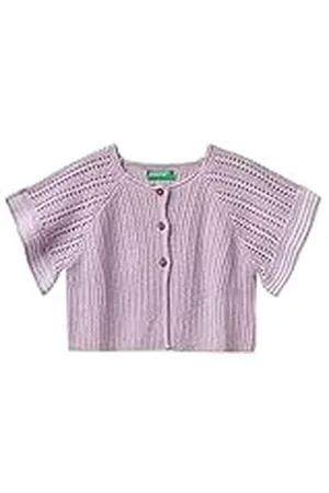 Benetton Koreana Jersey M/M 119GH5001 Cardigan Pullover 26G, 90 meisjes, , 18 Maanden