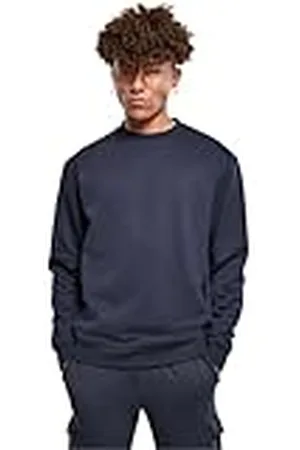 Urban classics Basic pullover voor heren, ronde hals, verkrijgbaar in 6 kleuren, effen, met ronde hals, maat S tot 5XL, , XL