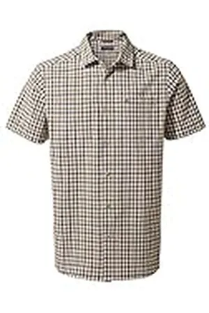 Craghoppers Heren Nour Ss Chk Shirt wandelen - groen - L