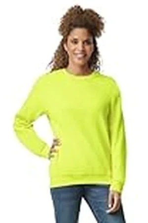 Gildan Sweatshirt voor heren, Veiligheid Groen, XXL