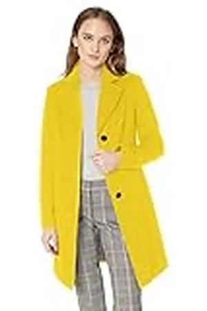 Calvin Klein Dames klassieke kasjmier wol mix jas, , 8