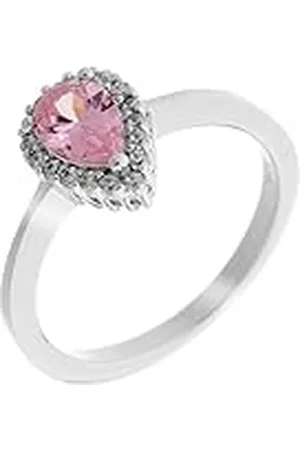 ORPHELIA Damesring 925 zilver gerhodineerd zirkonia druppelgeslepen mt. 50 (15,9)-ZR-7226/PI/50, 50 (15.9), Zilver, Zirkonia