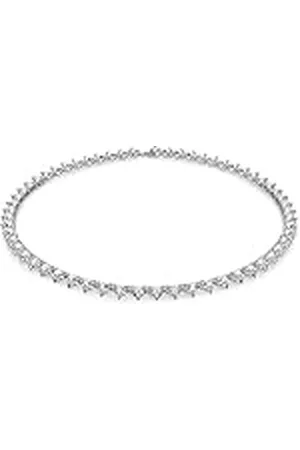 Swarovski Ortyx Ketting, Triangle-Slijpvorm, Wit, Rodium Toplaag