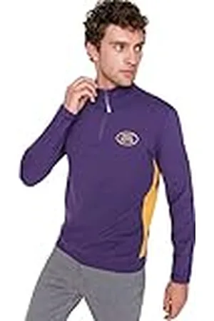 Trendyol Heren Heren Loungewear Regular Fit Basic Staande Kraag Geweven Sweatshirt, , M