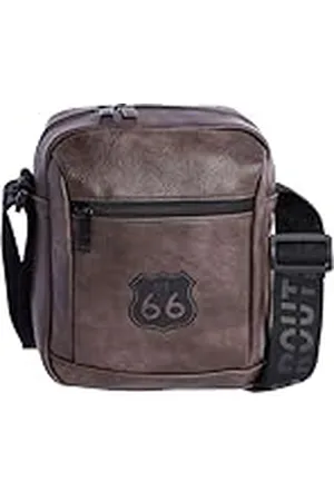 Route 66 Herentas, schoudertas, schoudertas van leer, cadeau voor dagelijks gebruik, reizen, zakelijk, enz