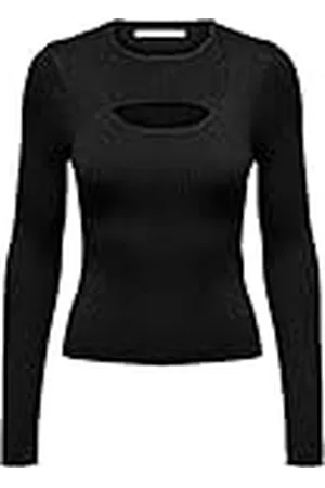 ONLY Onlashley Ls Peakaboo Oneck KNT Pullover voor dames, , S