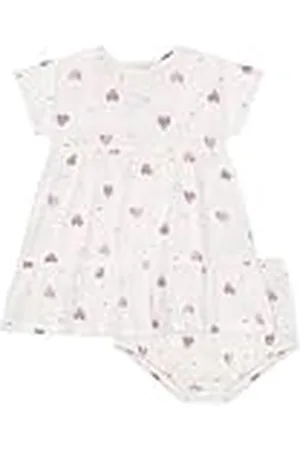 Petit Bateau Jurk met korte mouwen en Bloomer meisje, , 12 Maanden