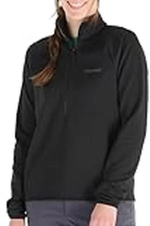 Marmot Dames Leconte Fleece 1/2 Zip, Warme Fleece Jacket, 1/2 Zip Jacket, ademend, windbestendige bodywarmer, inpakbaar, ideaal voor wandelen & skilagen, Black, XL