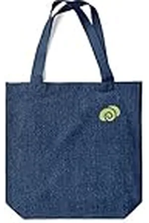 Green Fish Denim draagtas, bedrukt, boodschappentas, machinewasbaar, opvouwbaar, handtas van jeans met handgrepen, 38 x 42 cm