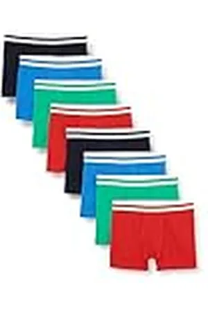 FM London Set van 8 boxershorts voor jongens met elastische tailleband, comfortabele pasvorm, hipster-boxershorts, katoenrijk jongensondergoed met duurzame constructie, superzachte jongensbroek