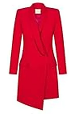 Swing Elegante damesjurk, zakelijke jurk, etui-jurk, feestjurk, cocktailjurk, mini-jurk, avondjurk, lange mouwen, V-hals, kort, , , 42