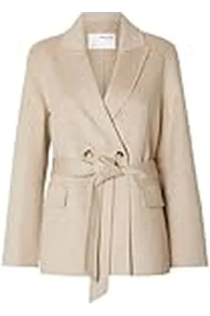 SELECTED Dames SLFTARA handgemaakte jas B NOOS, Zandschaal/Detail:melnage, 62