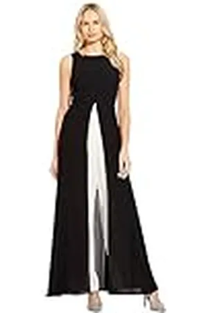Adrianna Papell Jumpsuit met crêpe overlay voor dames, , 34