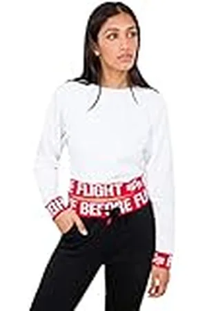 Alpha Industries RBF Cropped Sweater Ronde halslijn White
