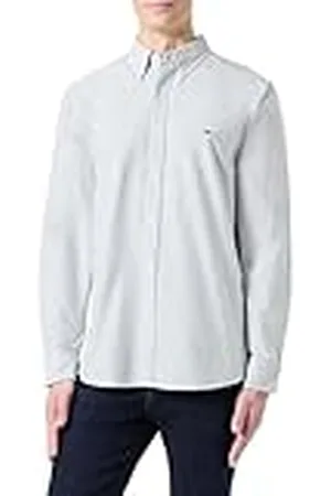 Tommy Hilfiger Heren TJM Slim Stripe Oxford Shirt EXT DM0DM20668 L/S shirt, blauw (dark night navy strepe), L, , L