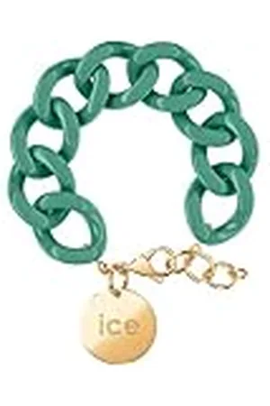 Ice-Watch ICE - Jewellery - Chain bracelet - Ivy green - Groene XL mesh armband voor vrouwen met een gouden medaille (020355)