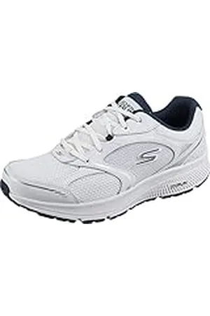 Skechers Gorun Consistent: atletische train-, hardloop-, wandel- en sportschoen voor heren met luchtgekoeld schuim, Wit/Navy, 48 EU