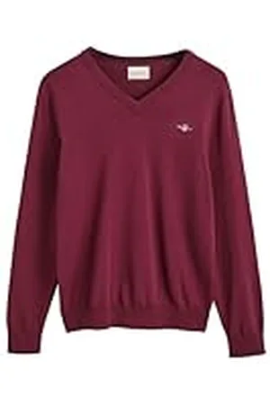 GANT Klassieke katoenen V-hals, , S