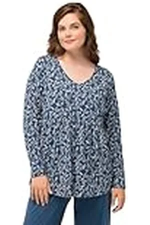Ulla Popken Nachtjapon met print voor dames, , 50/52