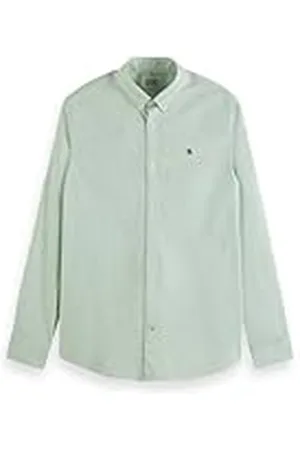 Scotch&Soda Essential Oxford Stripe Shirt voor heren, Seafoam/White Stripe, XXL