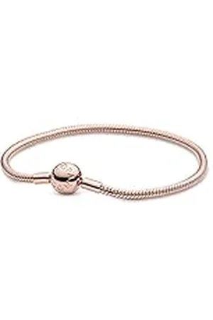 PANDORA Schlangen-Gliederarmband in Roségold 14 Karat rosévergoldete Metalllegierung aus der Moments Collection, 18cm